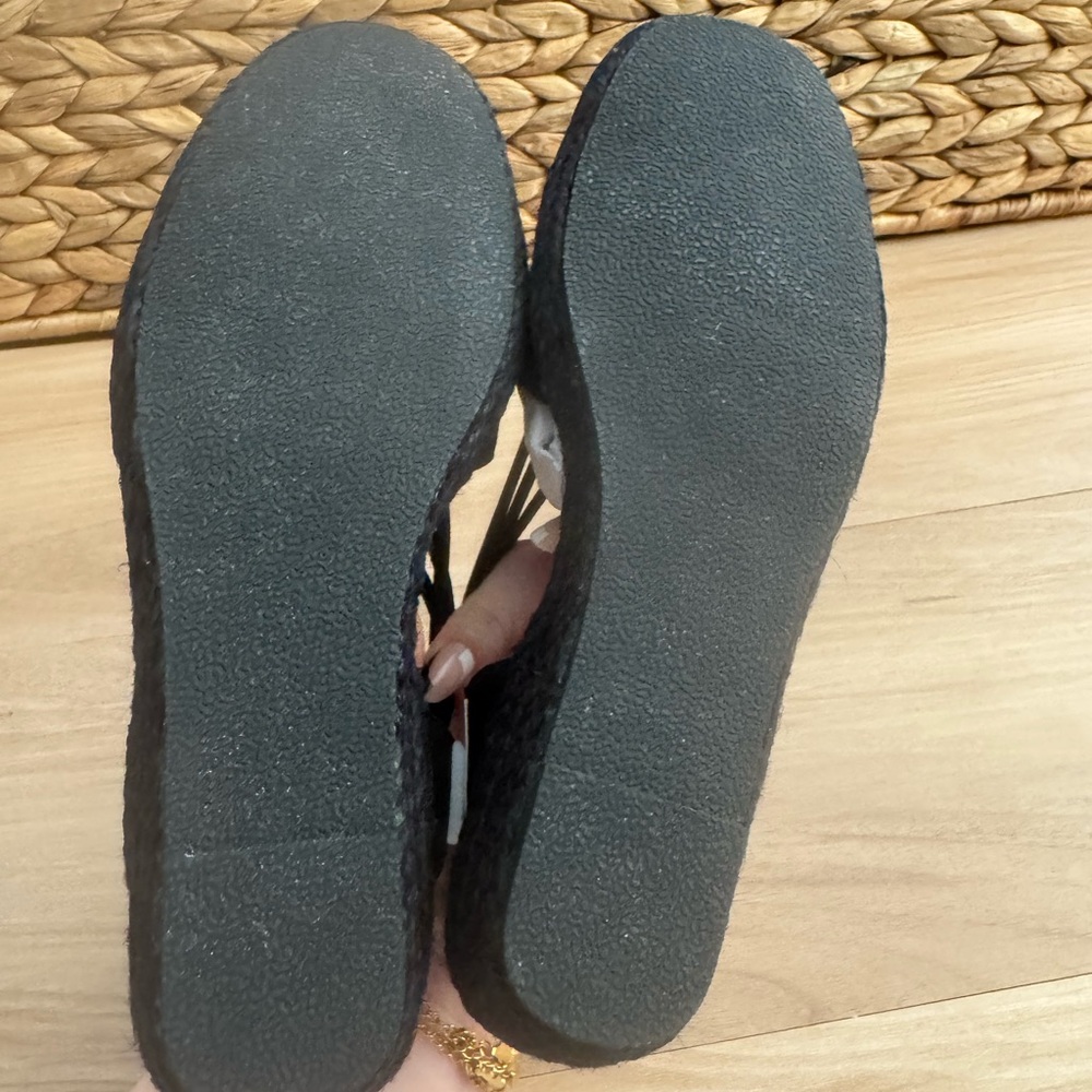NWB! David Tate Black Nelly Nubuck Espadrille Slingbacks - Picture 9 of 10